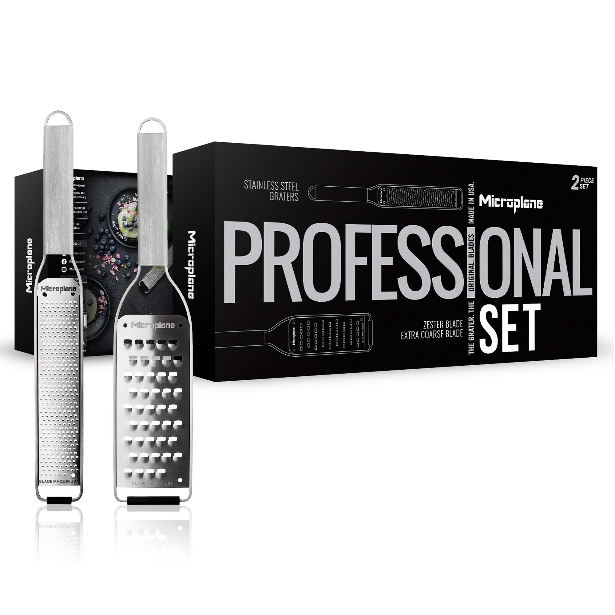 Microplane - Professional Reiben 2er Set | Zester - Extra-Grob