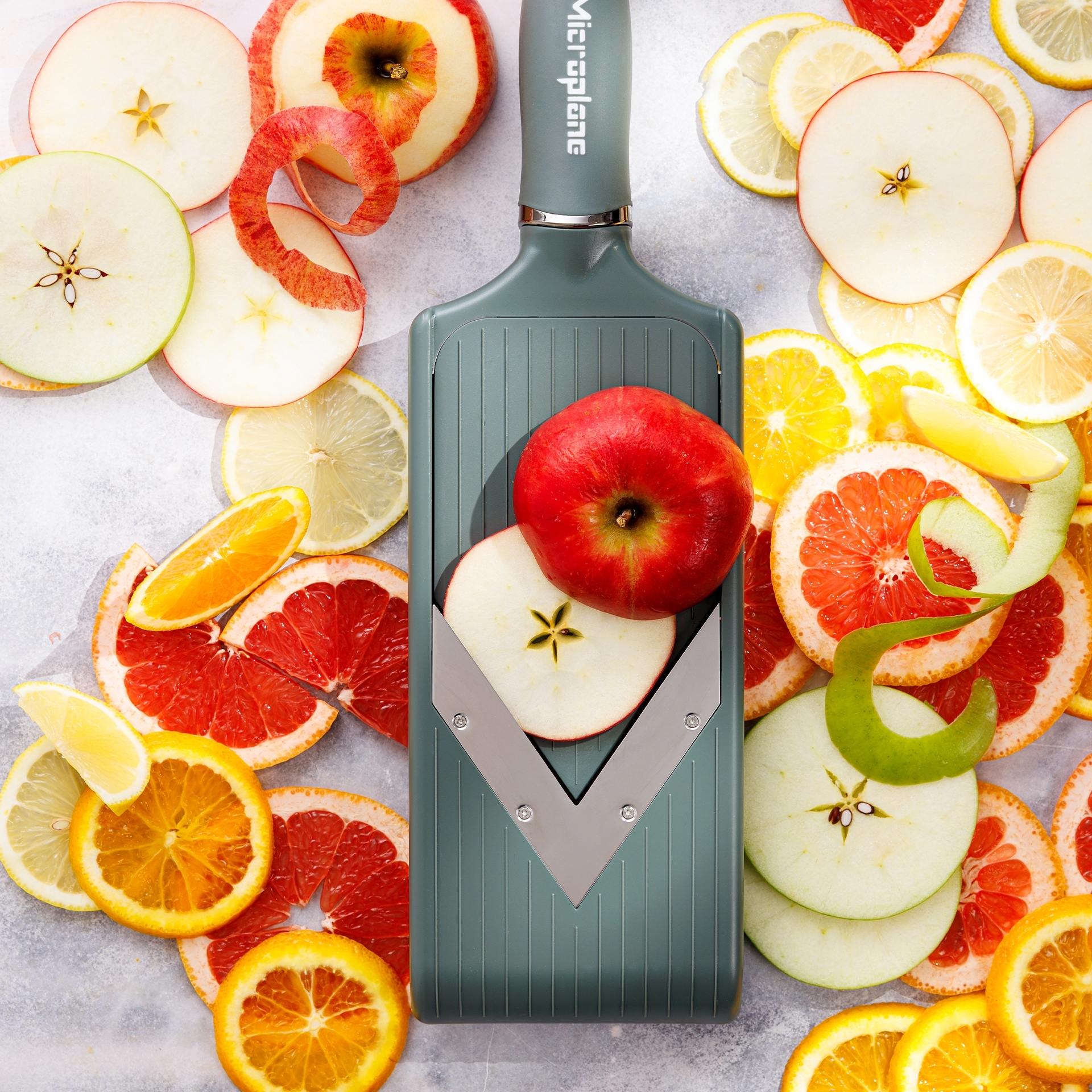 Microplane - Verstellbarer V-Hobel PureCut | Eucalyptus Green