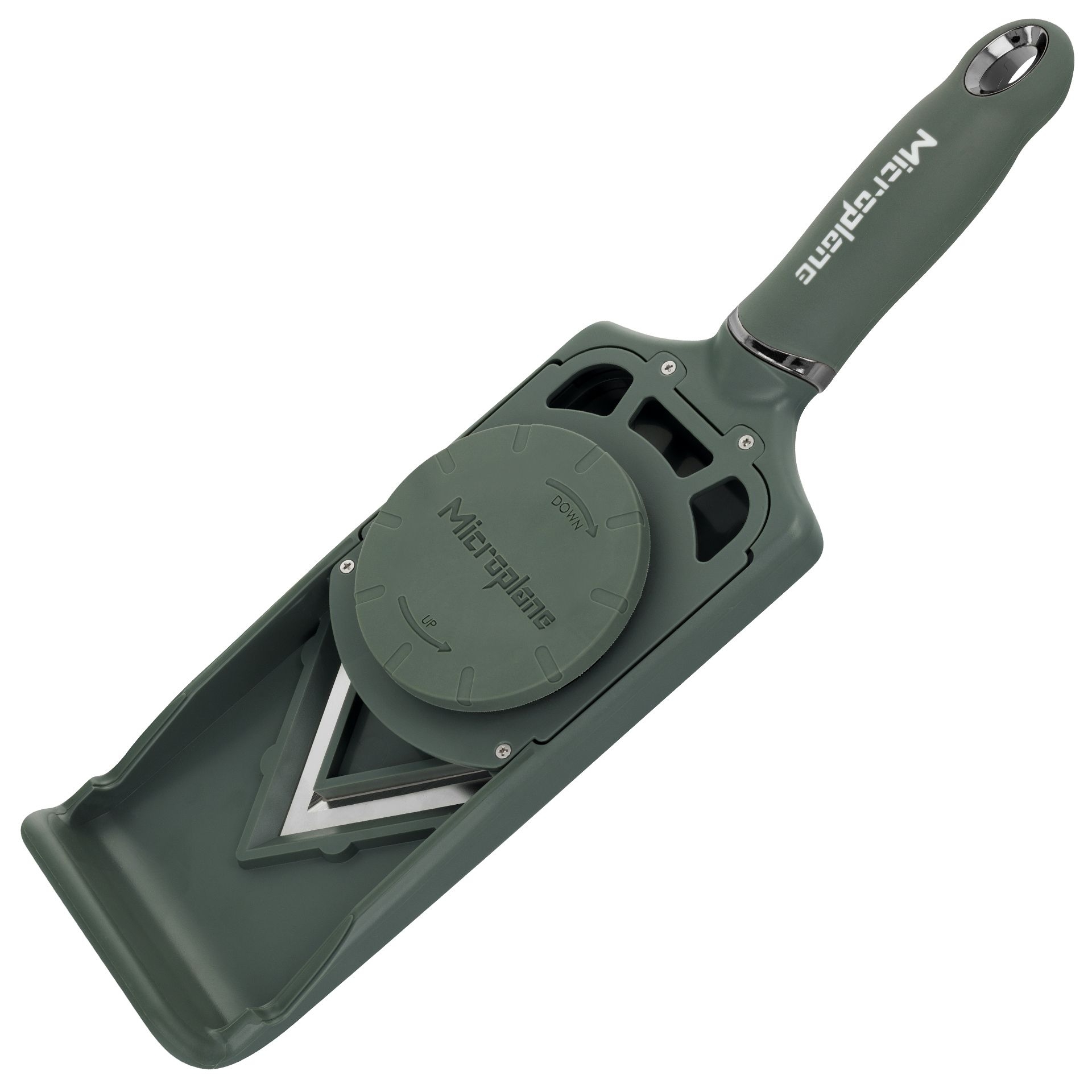 Microplane - Verstellbarer V-Hobel PureCut | Eucalyptus Green