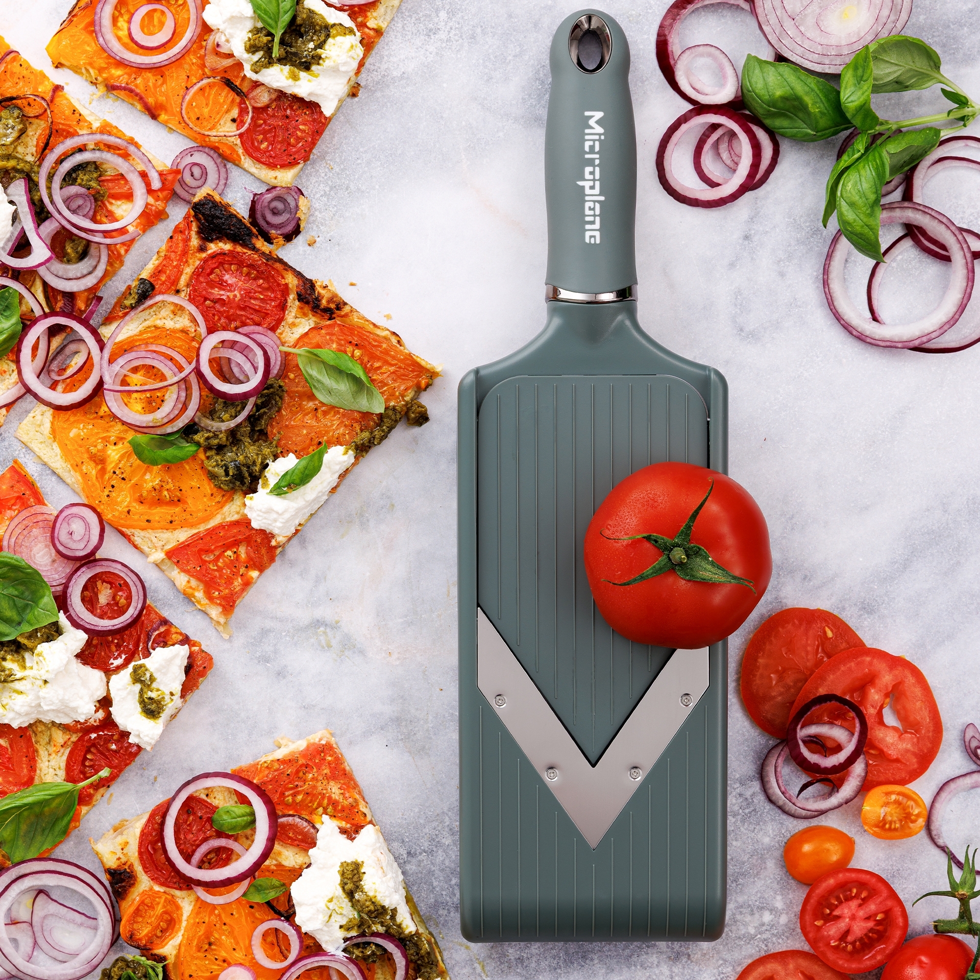 Microplane - Verstellbarer V-Hobel PureCut | Eucalyptus Green