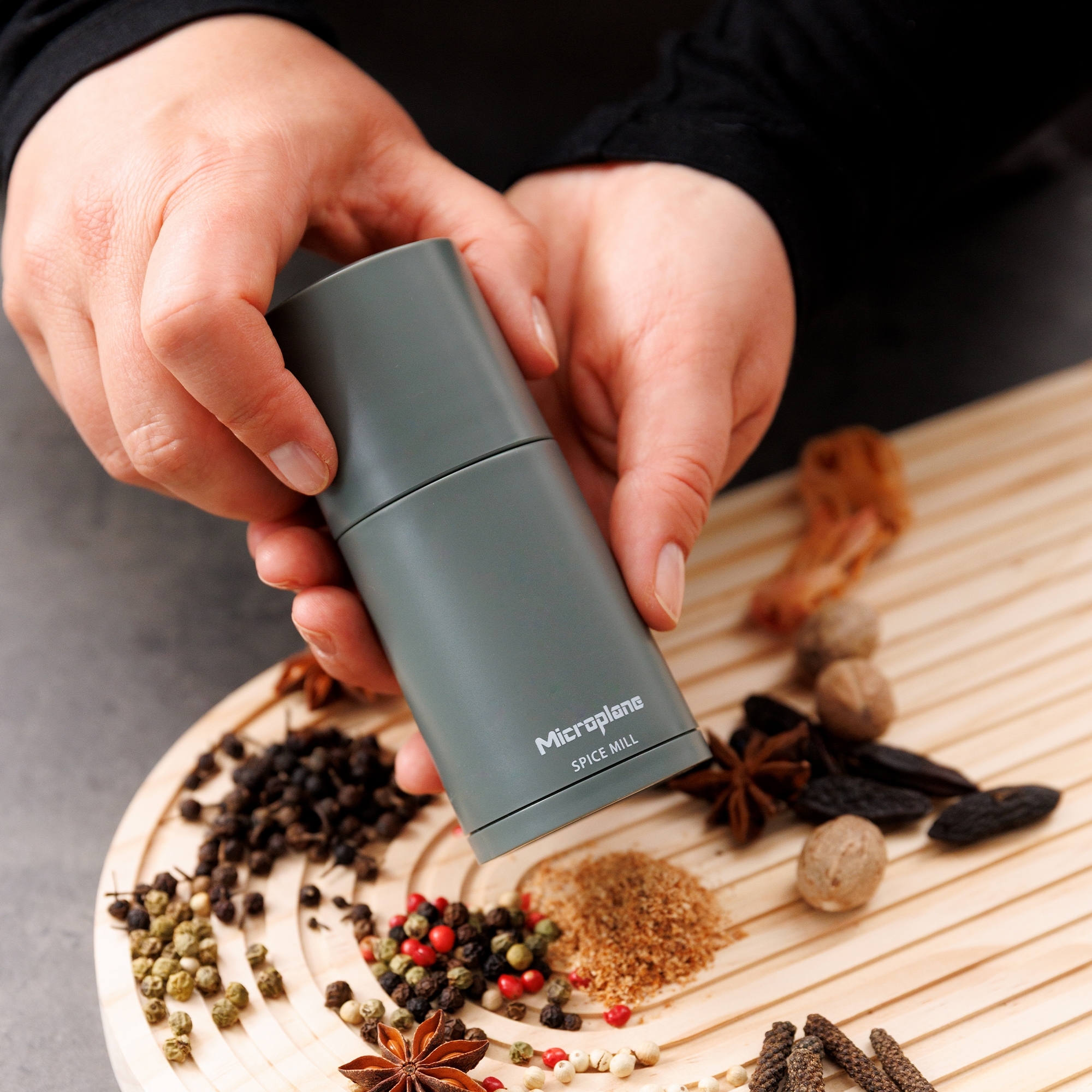 Microplane - Muskatmühle 2in1 - Eycalyptus Green