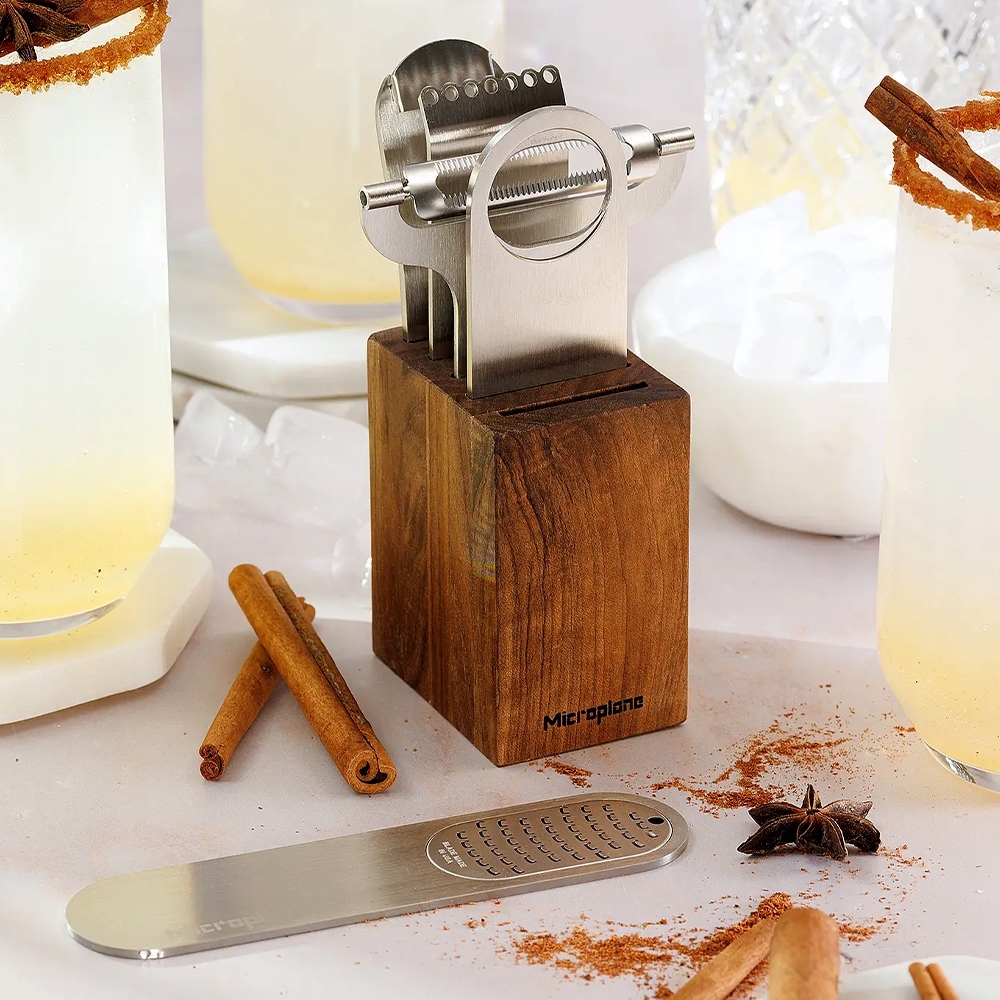Microplane - Bar Tool Set, 5 teilig | Walnuss