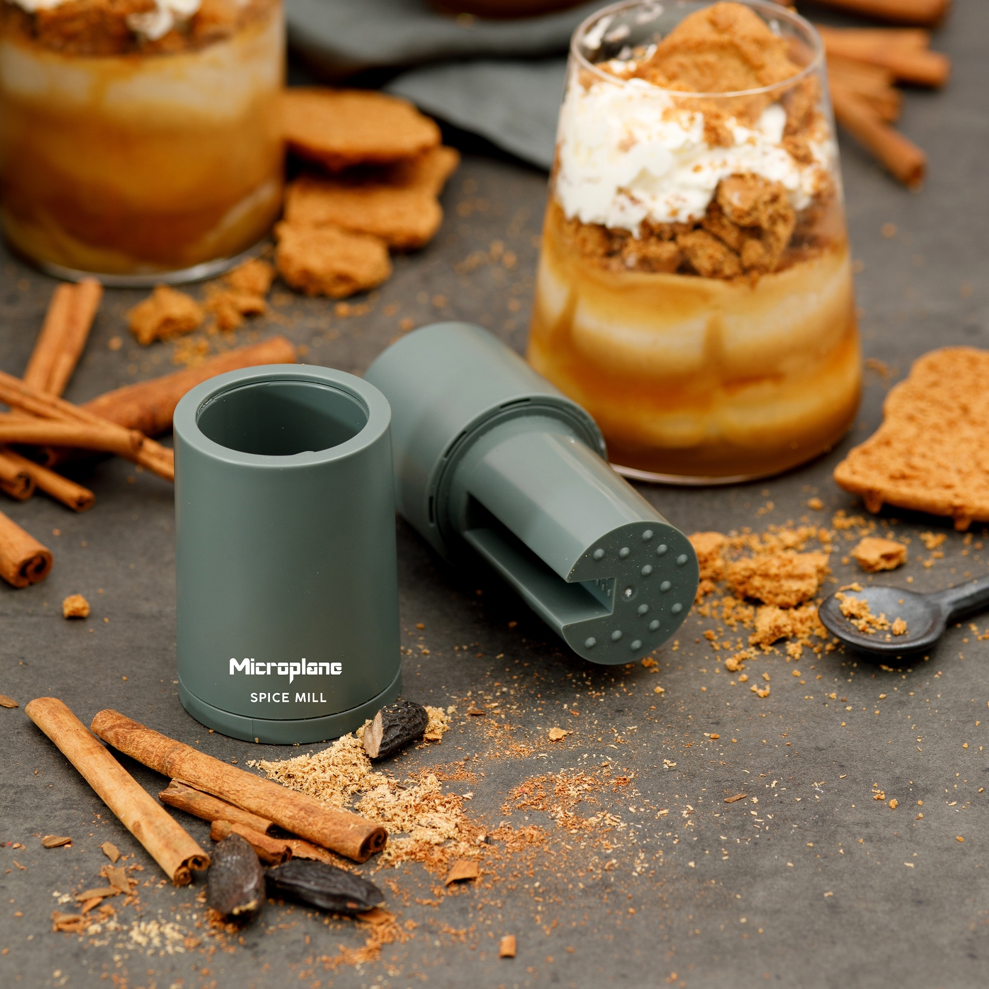 Microplane - Muskatmühle 2in1 - Eycalyptus Green