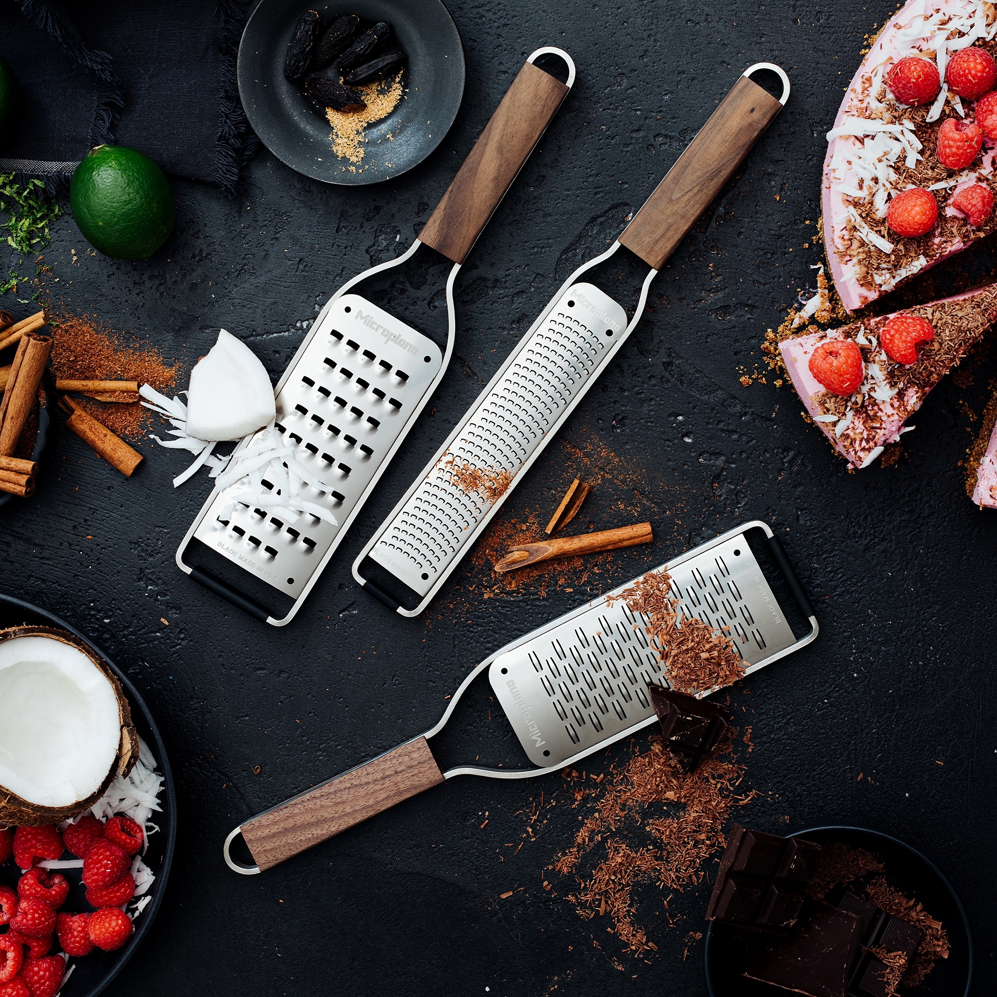 Microplane - Master Grater Set of 3 | Zester - Very coarse grater - Medium Ribbon Microplane - Master Grater Set of 3 | Zester - Very coarse grater - Medium Ribbon